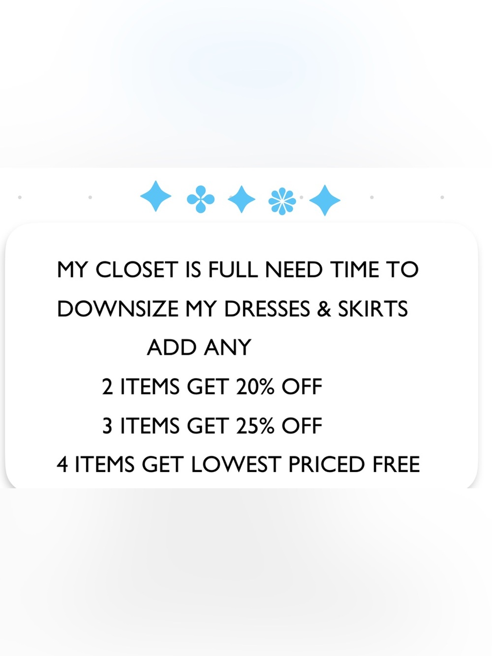 FLASH OFFER ON ALL DRESSES & SKIRTS